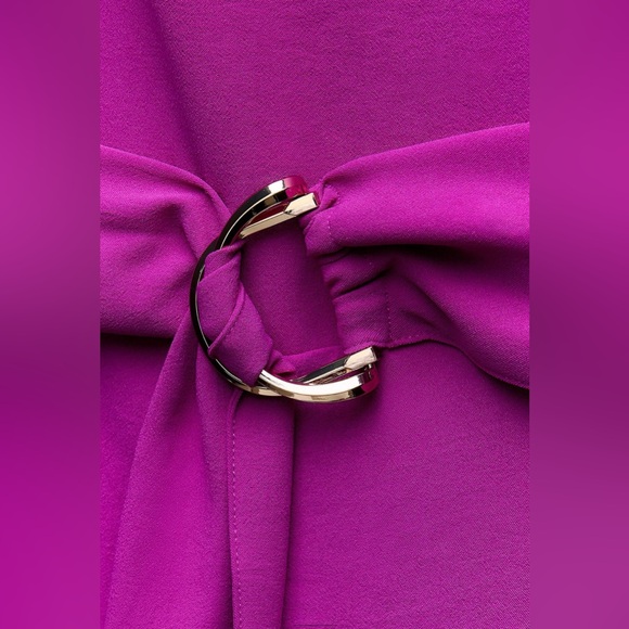 ZARA Women’s Asymmetric Jumpsuit Romper Wide Leg Off Shoulder Belt Cut Out XS - Picture 8 of 8